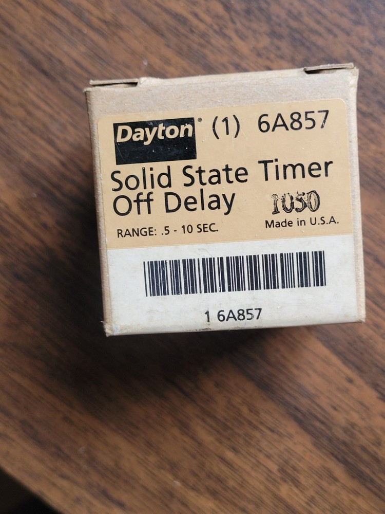 Dayton 6A857 Encapsulated Timer Relay, 1A, Solid State, Pins: 2