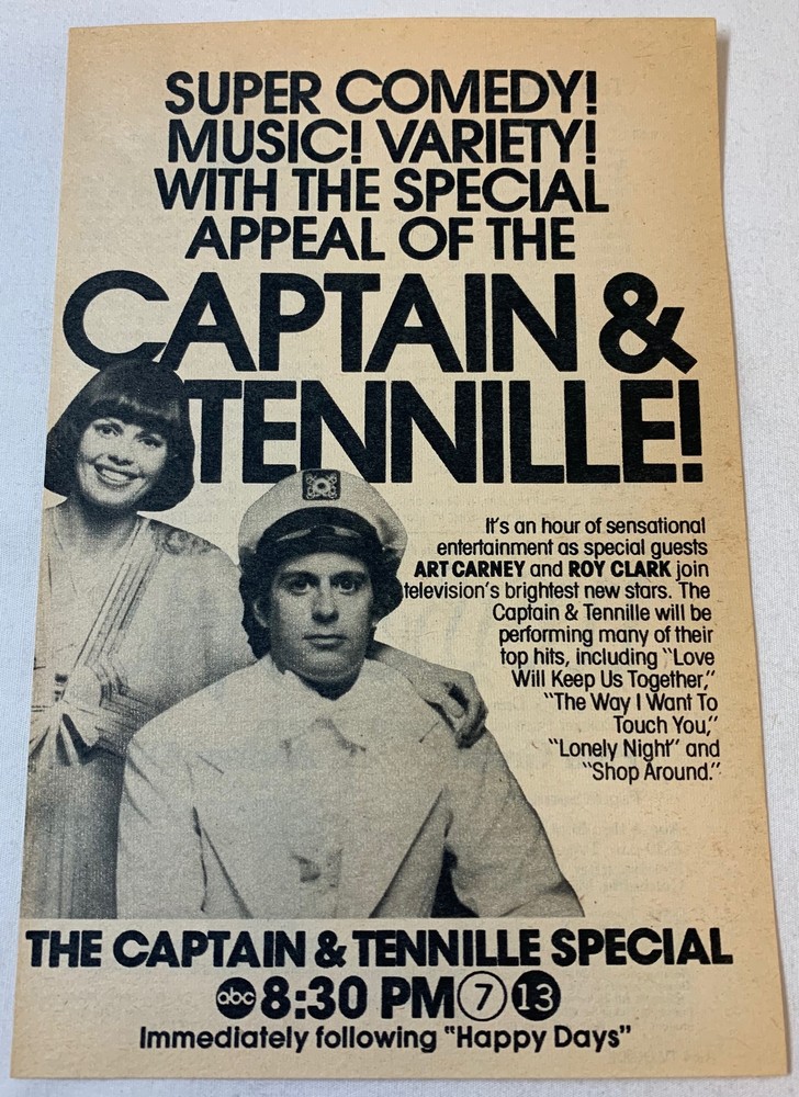 1976 ABC tv ad ~ CAPTAIN & TENNILLE