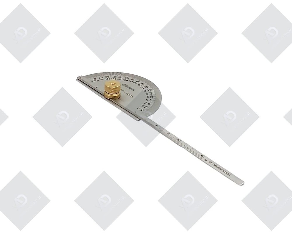 Stainless Steel Protractor 0-180 degrees Machine Tools degrees, Silver