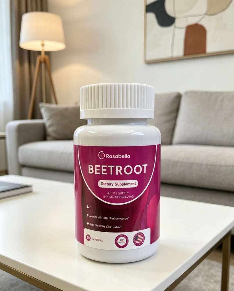 Rosabella Beetroot 1300mg Capsules - Circulation & Athletic Performance Support