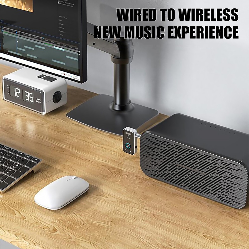 2in1 USB Wireless Bluetooth 5.3 Transmitter Receiver 3.5mm Car Audio Adapter Aux