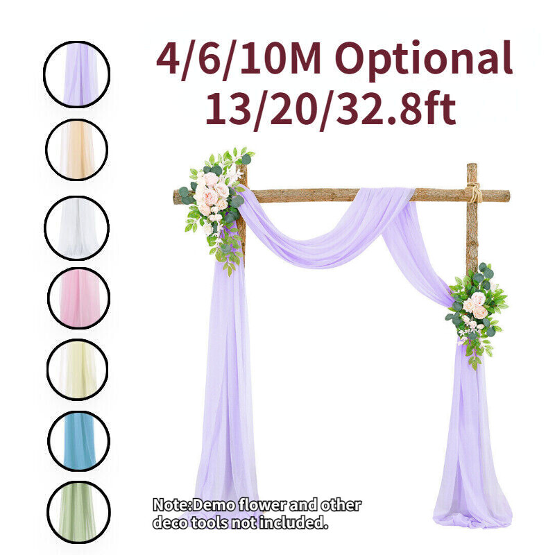 Backdrop Draping Curtain Arch Wedding Party New 13/20/32.8ft Decor 4/6/10M Tulle