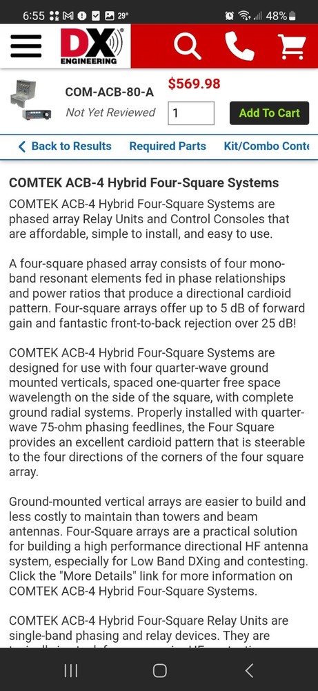 Comtek Systems Phase Array System ACB-80 Ham Radio Accessory Working From S.key