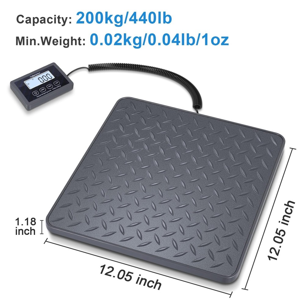 THINKSCALE Shipping Postal Scale with Integrated One-Piece Platform, 10g High...