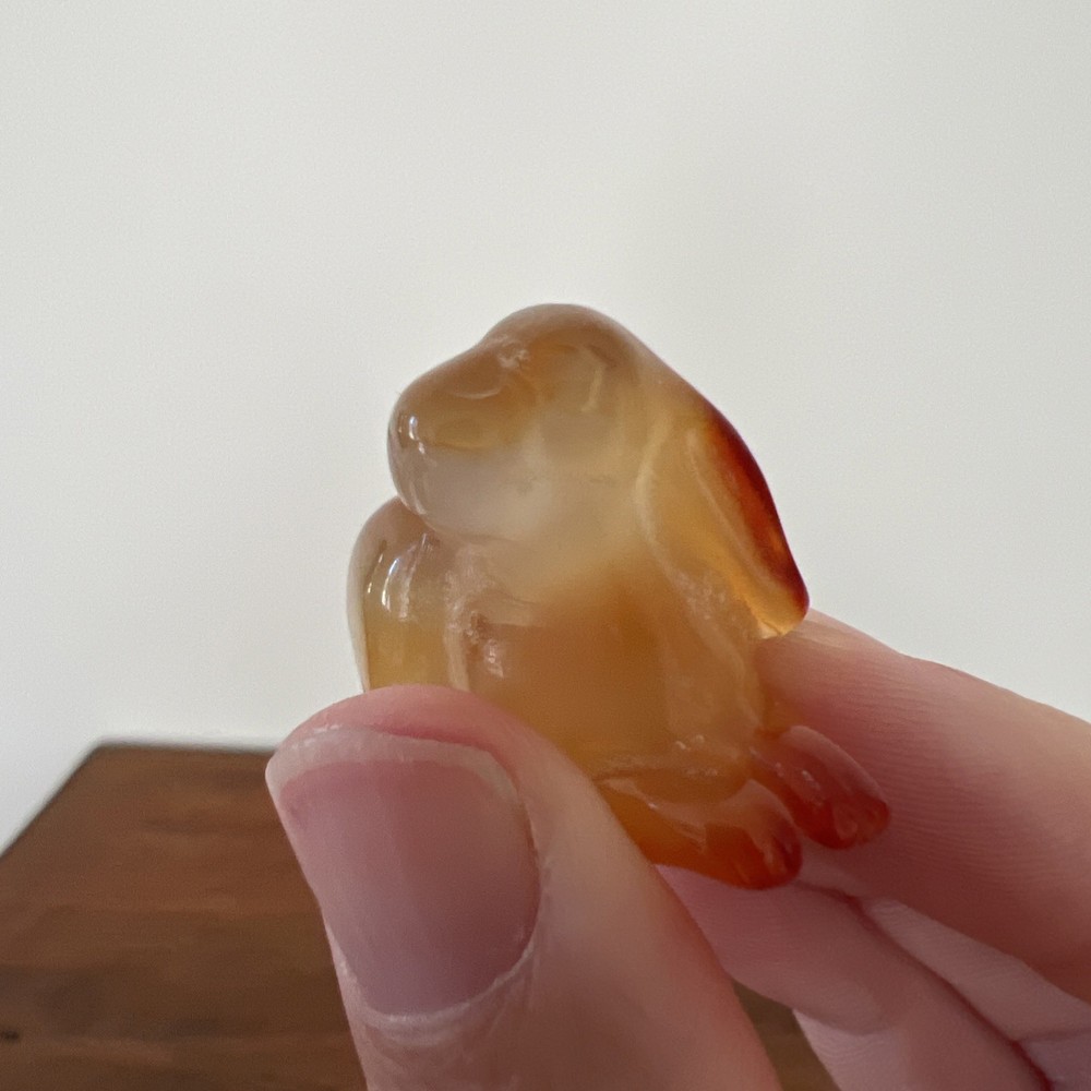 Carved Stone Agate Rabbit Bunny Miniature