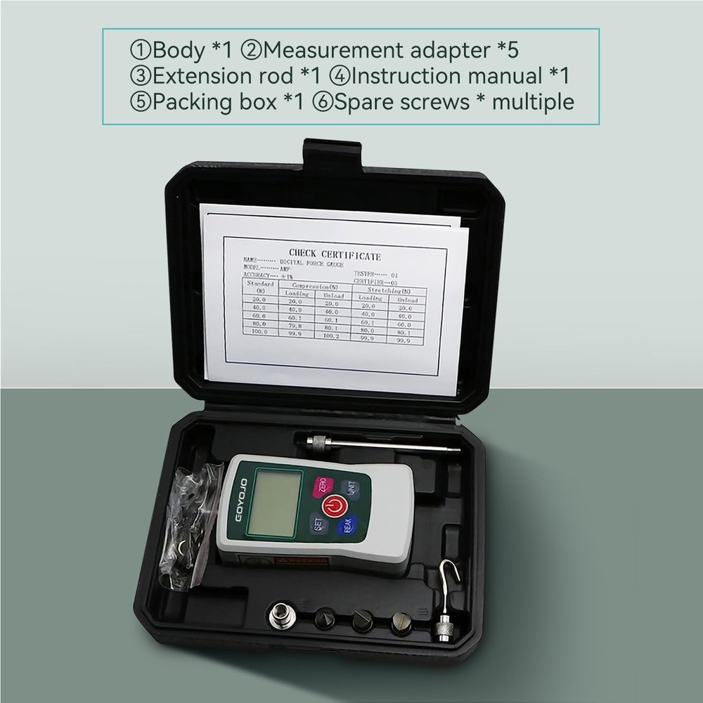 500N Digital Force Gauge - High Precision Tool for Tension & Compression Testing