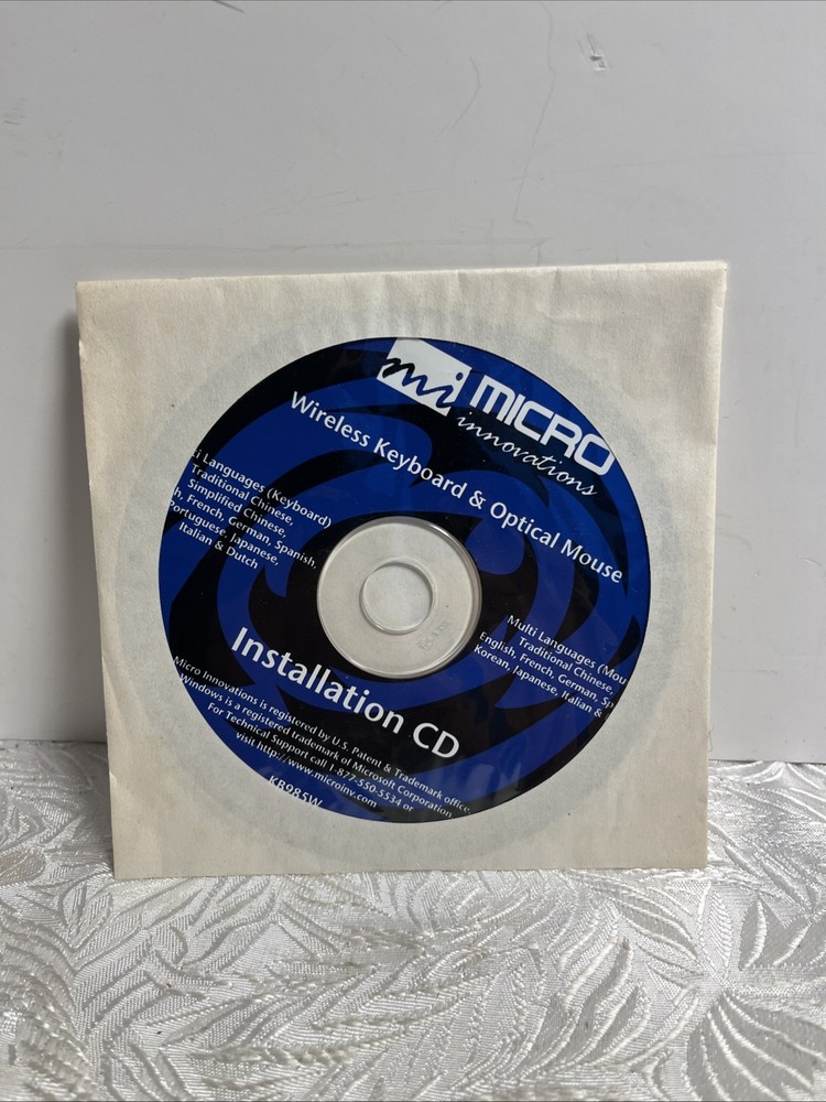 Micro Innovations Wireless Keyboard & Optical Mouse Installation CD (PC)