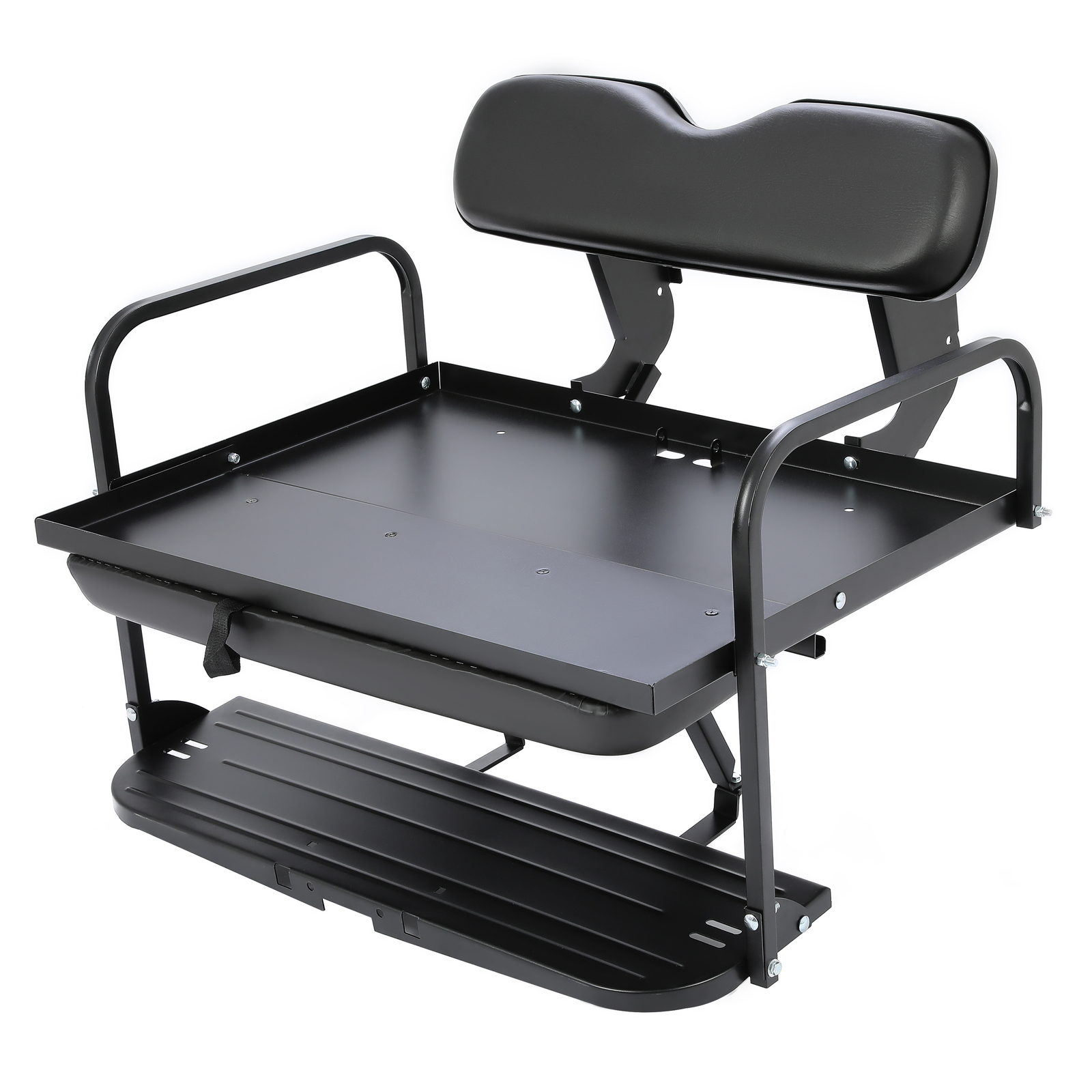 Rear Back Seat Kit For Yamaha G14 G16 G19 G22 Flip Folding Steel Frame Black