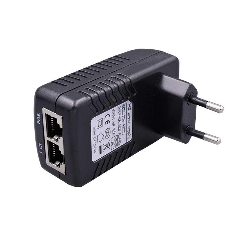 DC 48V 0.5A POE Switch Ethernet POE Adapter Injector Spliter For Security Camera