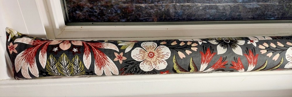 Door Draft Stopper, Cedar Filled, Draft Stopper, Window Draft Stopper, Flowers