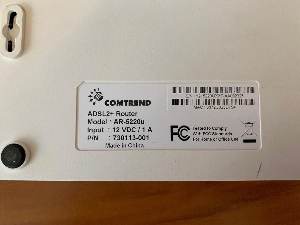 Comtrend AR-5220u Wireless ADSL2+ Router White