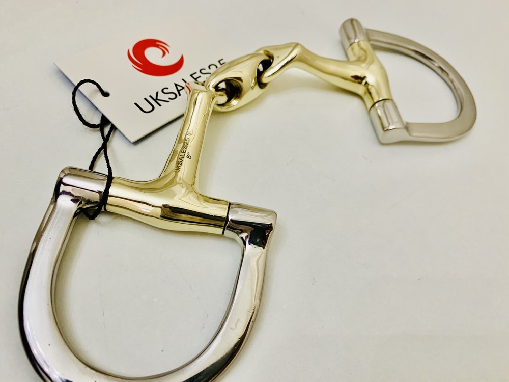D-Ring Curved Snaffle Bit Angled Mouthpiece (UKSALES25®) *SAME DAY DISPATCH*