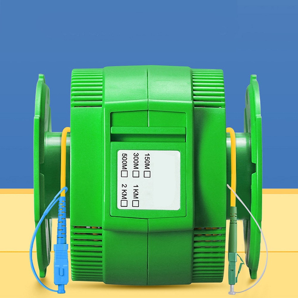 1000M OTDR Cable Box SCUPC LCAPC Connector Single Mode Fiber Optic Test E