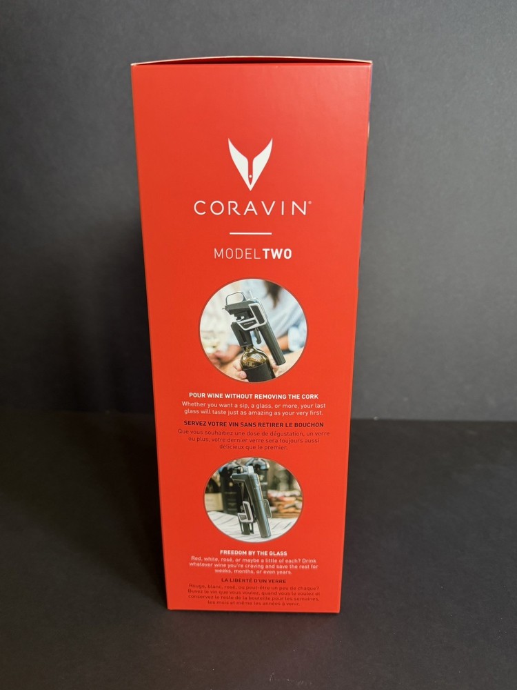 CORAVIN Model Two Wine Preservation System - NEW Open Box - **NO Argon Tanks**
