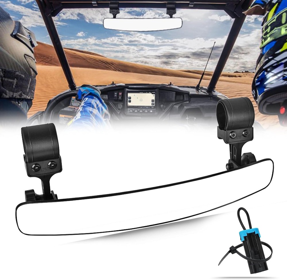 16.5" Ultra View UTV RearView Mirrors with 1.75-2.0" Clamps Compatible with Pola
