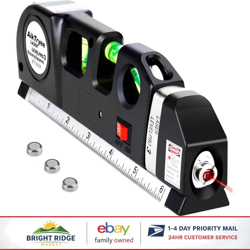 Multipurpose Laser Level Tool for Accurate Picture Hanging and Tile Installation