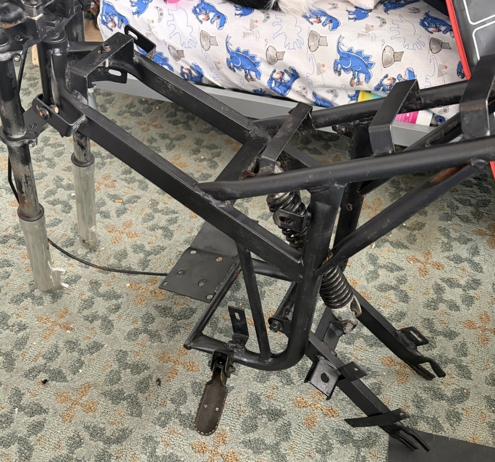 Mini Bike Frame with Front Fork, Handlebars,