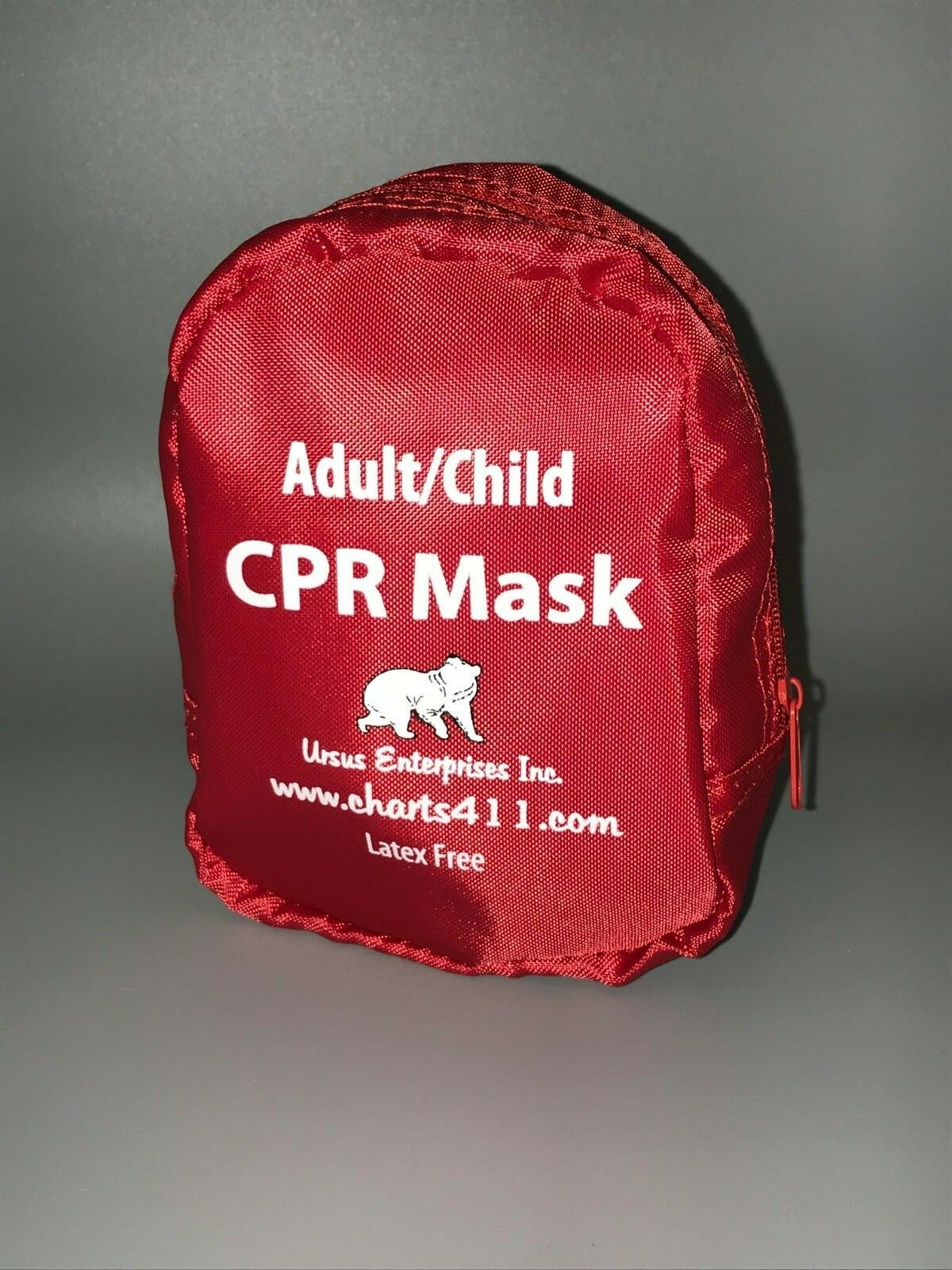 Adult/Child CPR pocket mask soft case w/Gloves