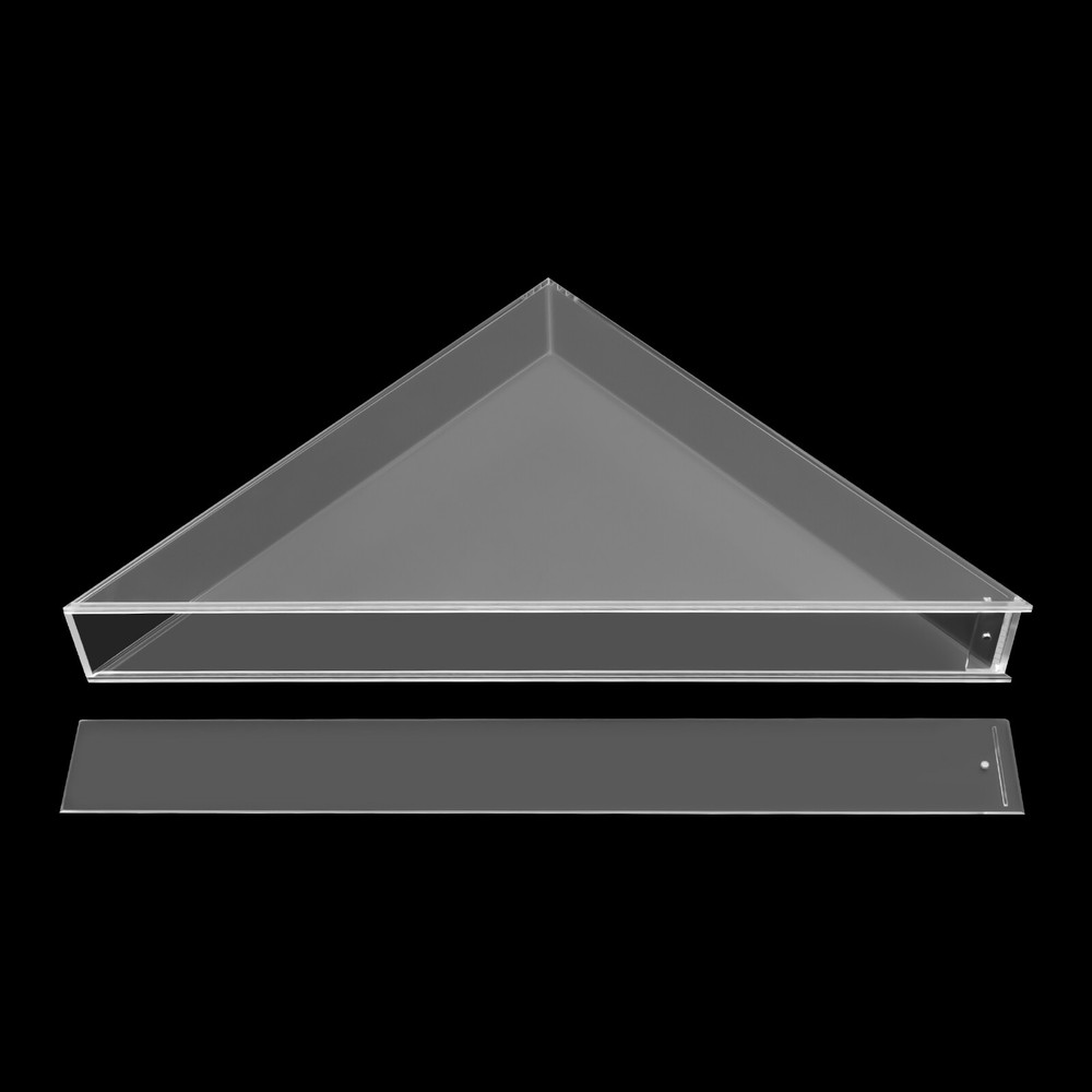 Flag Display Case Clear Acrylic Flag Box Triangle Holder for Table Wall Mounted