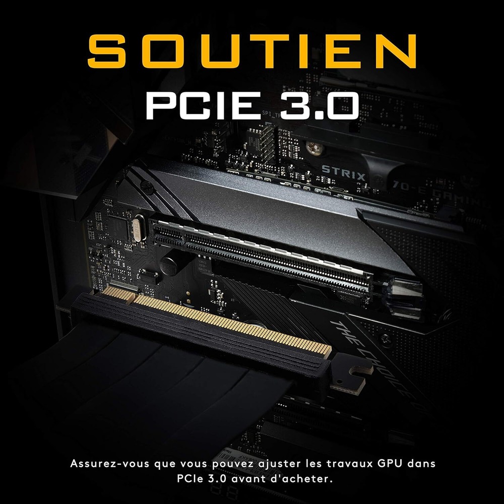 Vertical Gpu Bracket With Rgb Lighting Pcie Riser Compatible With Atx Cases