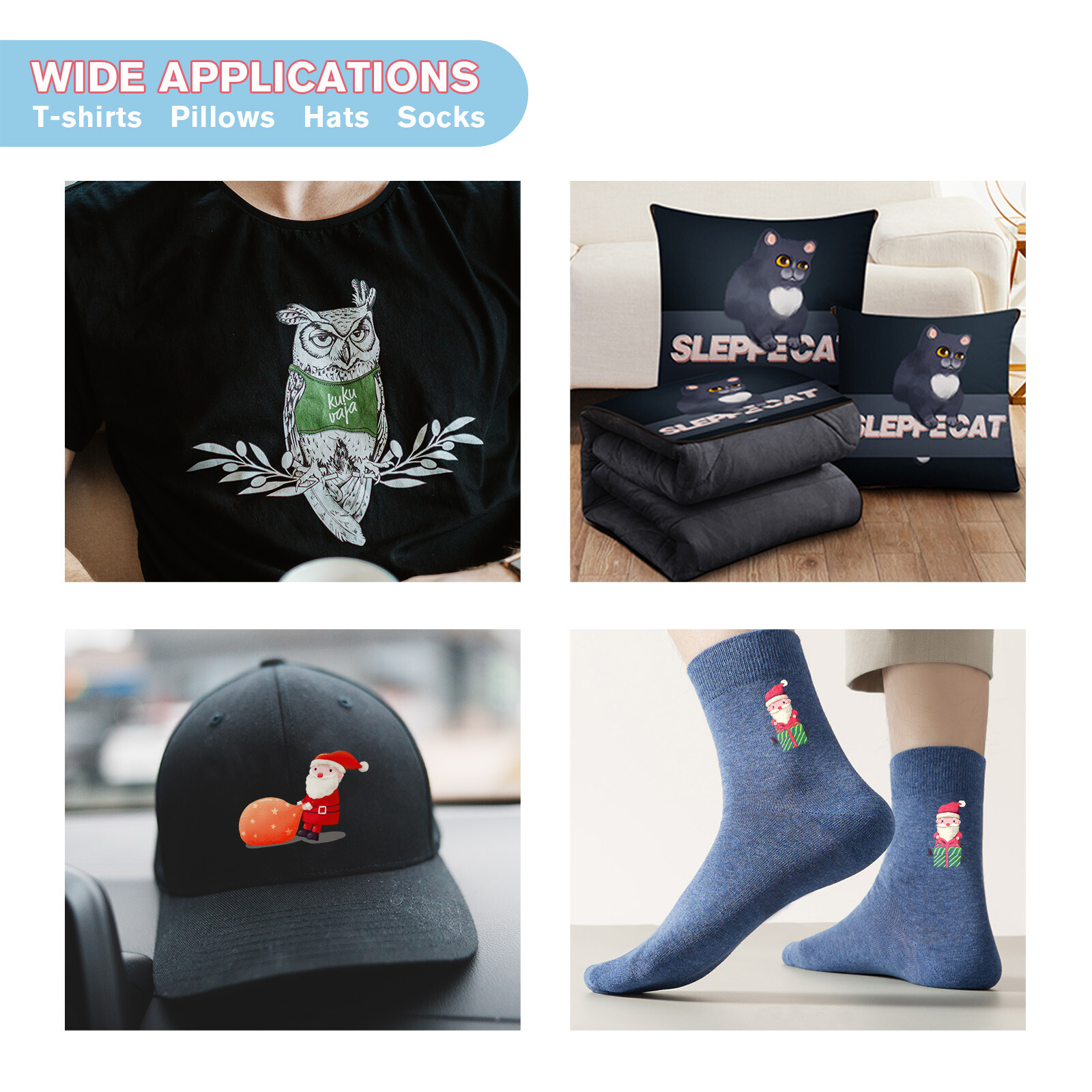 120 Sh Bulk Printable HTV DARK LIGHT T-shirt Transfer Paper for Inkjet + Cricut