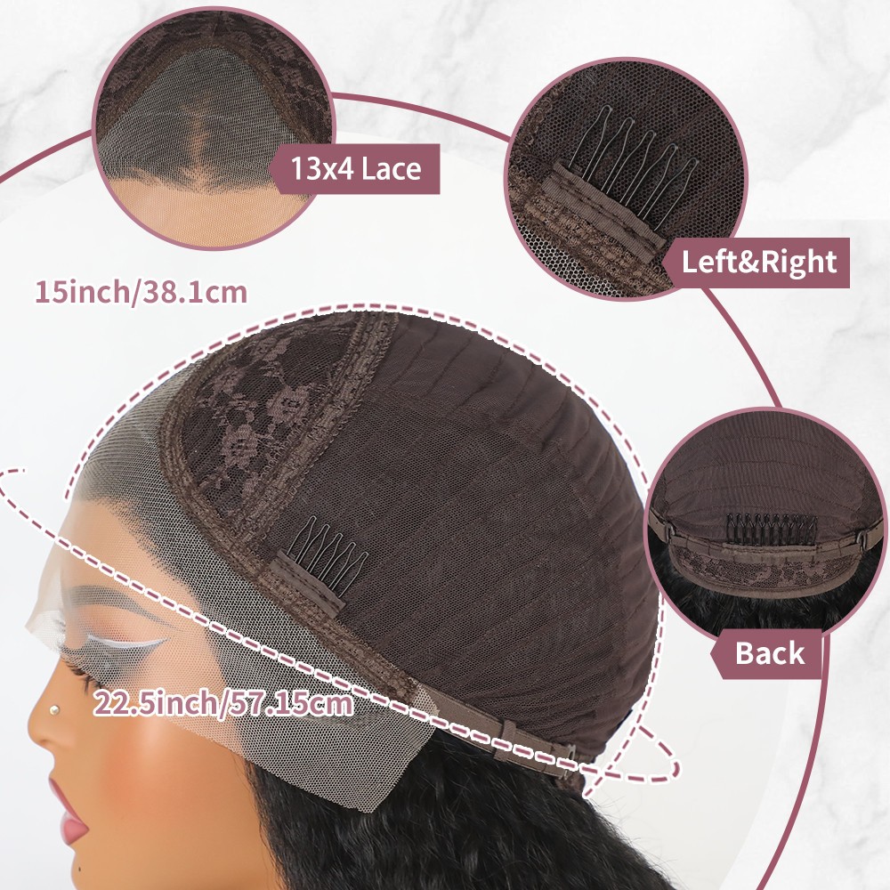 Long Natural Black Yaki Straight Lace Front Wigs Pre Plucked for Women Daily Use