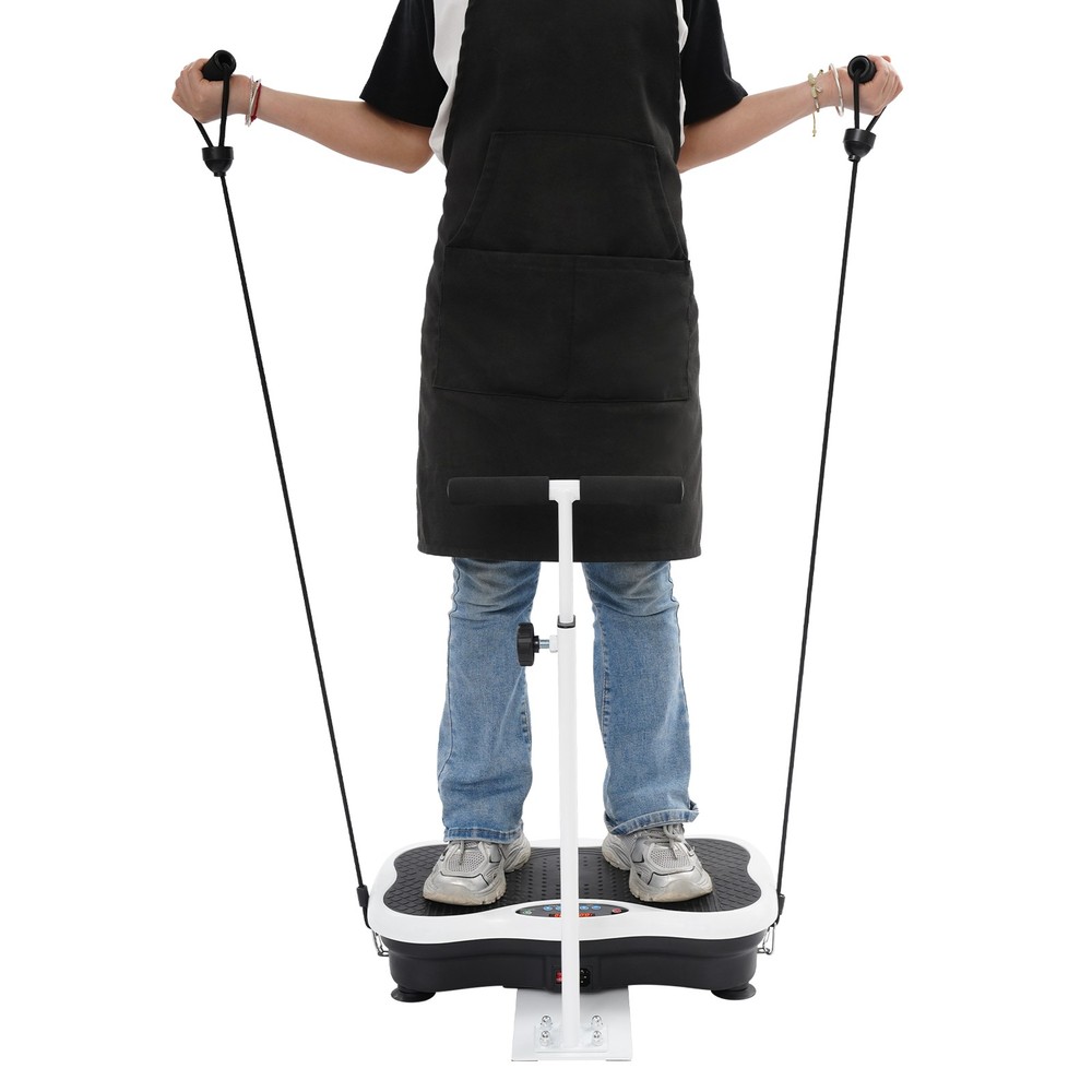 Vibration Plate Exercise Machine with Adjustable Handle and Remote Control