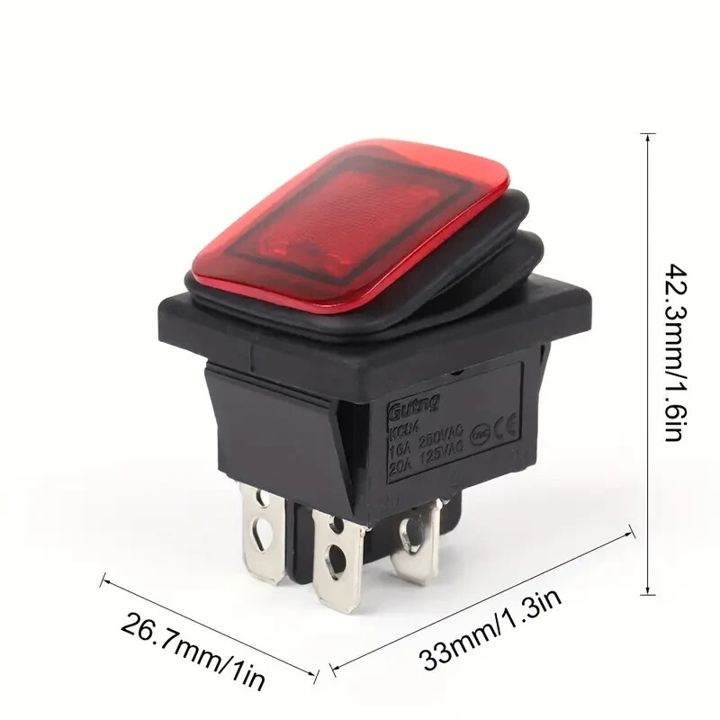 Carpet cleaning DPST 2-Position Rocker Switch