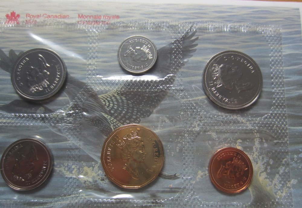 1992 Canada PL Set (6 Coins Cent to $1). MINT UNC.