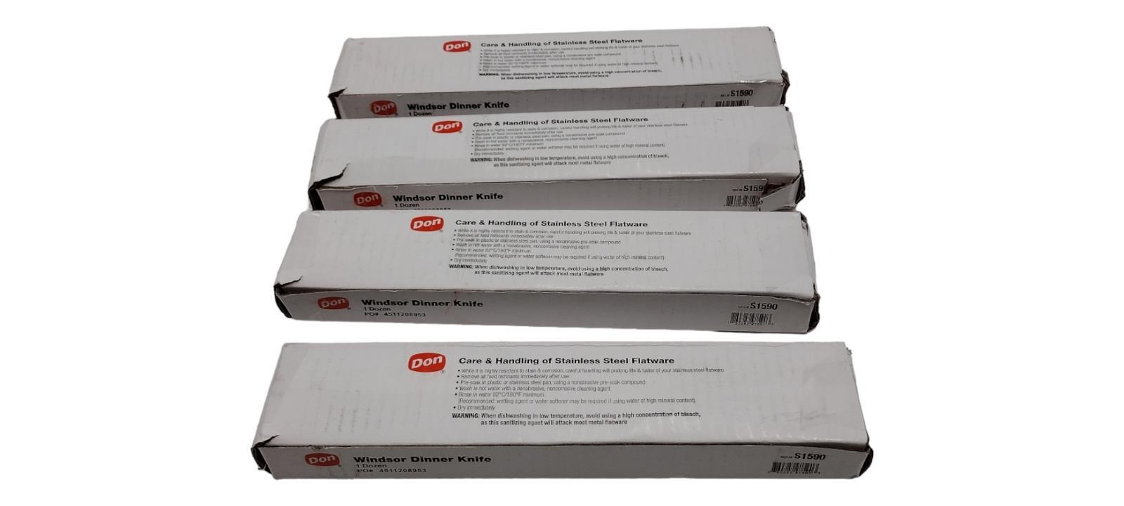 48x  Don Windsor Dinner Knife 18/0 Stainless Steel Polished 8" S1590