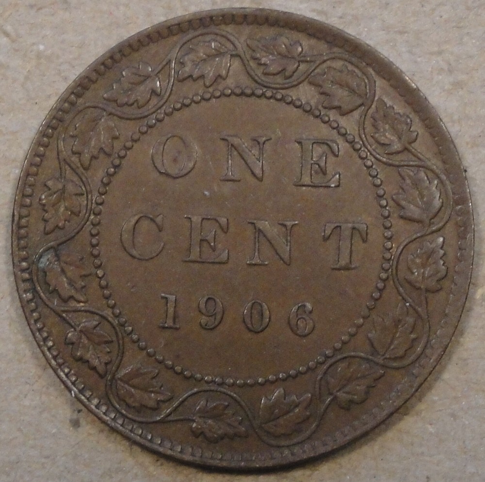 Canada 1906 Large Cent as Pictured
