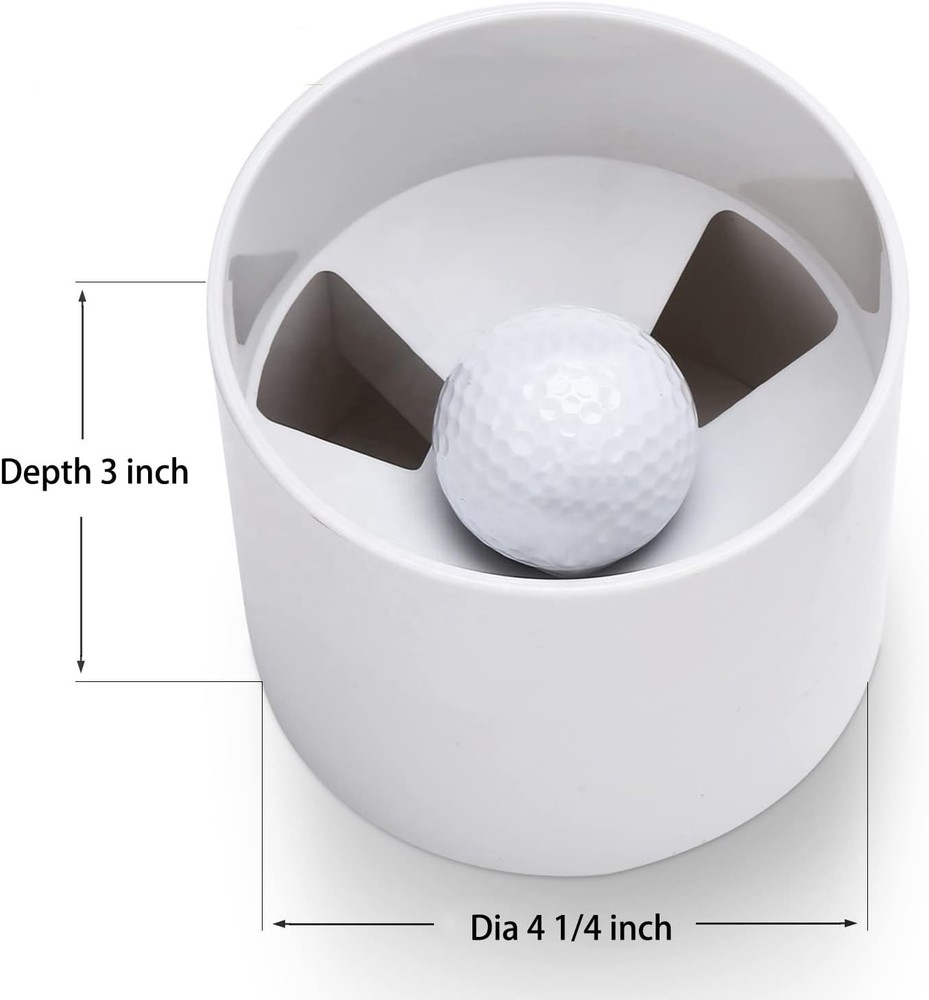2PCS Golf Hole Cup,Abs Ivory White Plastic Golf Cups,Dimension 4" Depth,Diameter