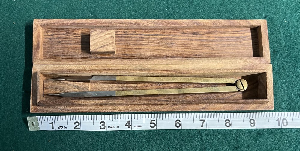 Boxed Brass Navigational Dividers Maps