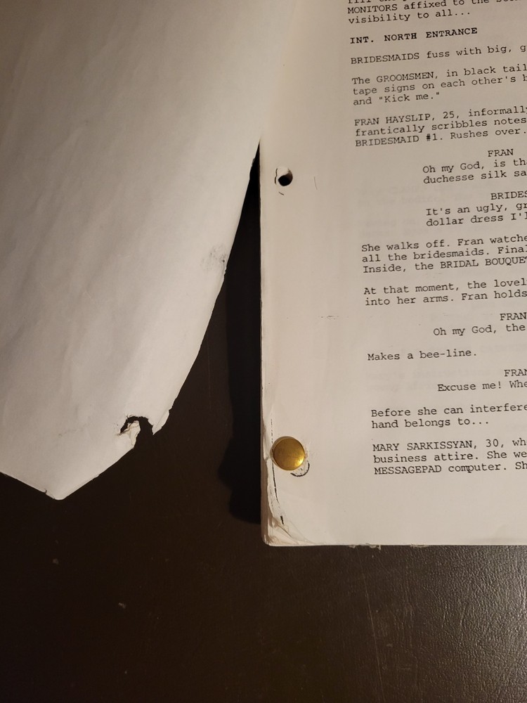 Vintage 1996 THE WEDDING PLANNER Script - Early Development Screenplay Draft