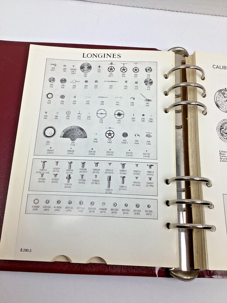 Longines #10 Technical Caliber Dictionary Parts Watch Technical Document