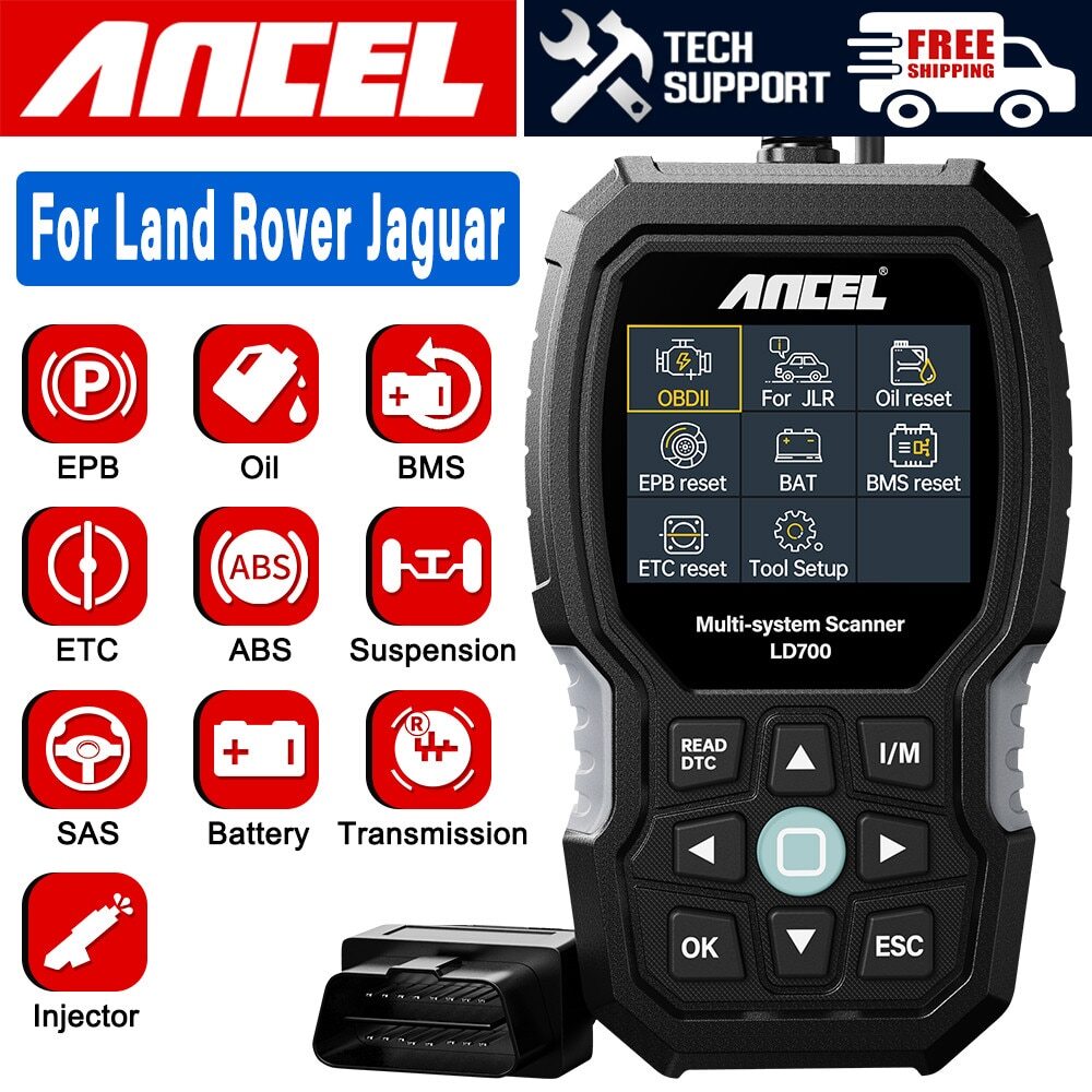 ANCEL LD700 OBD2 Scanner All System Diagnostic For Land Rover Jaguar Code Reader