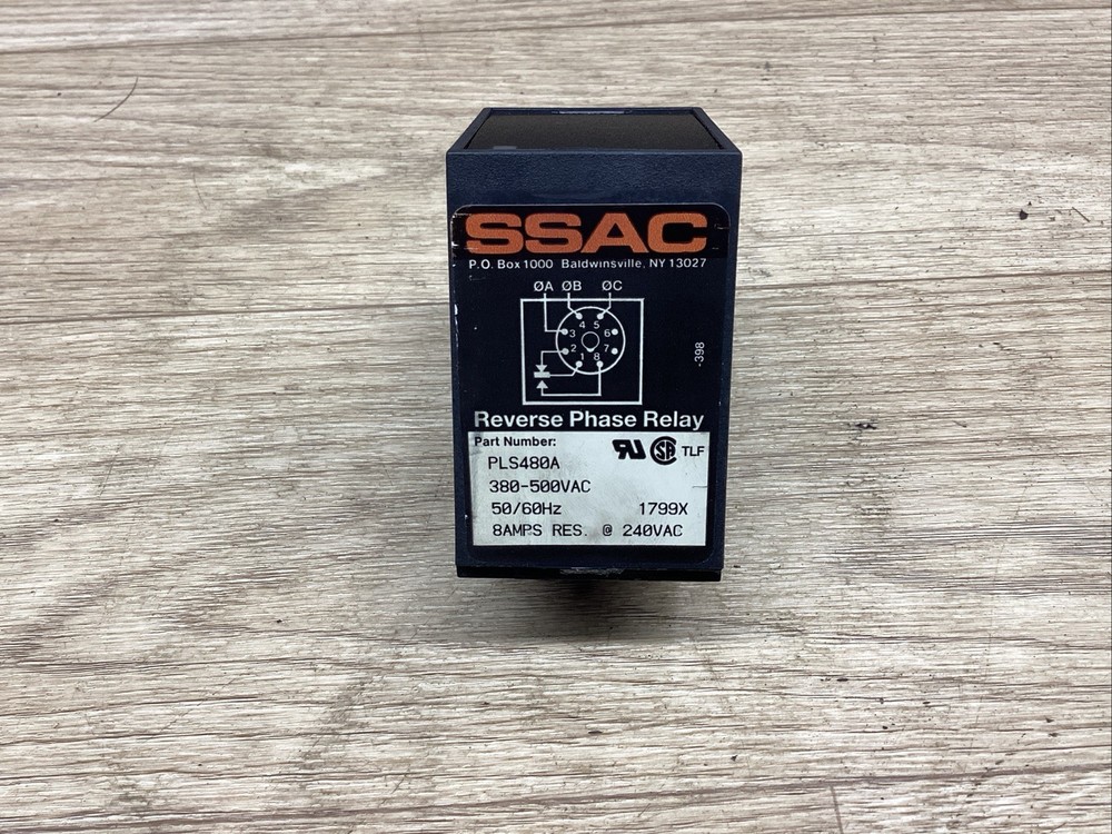 SSAC PLS480A REVERSE PHASE RELAY #822M15