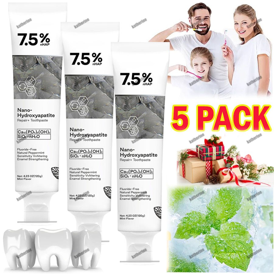 7.5% Hap Nano-Hydroxyapatite Toothpaste Remove Deep Clean For Sensitive Teeth US