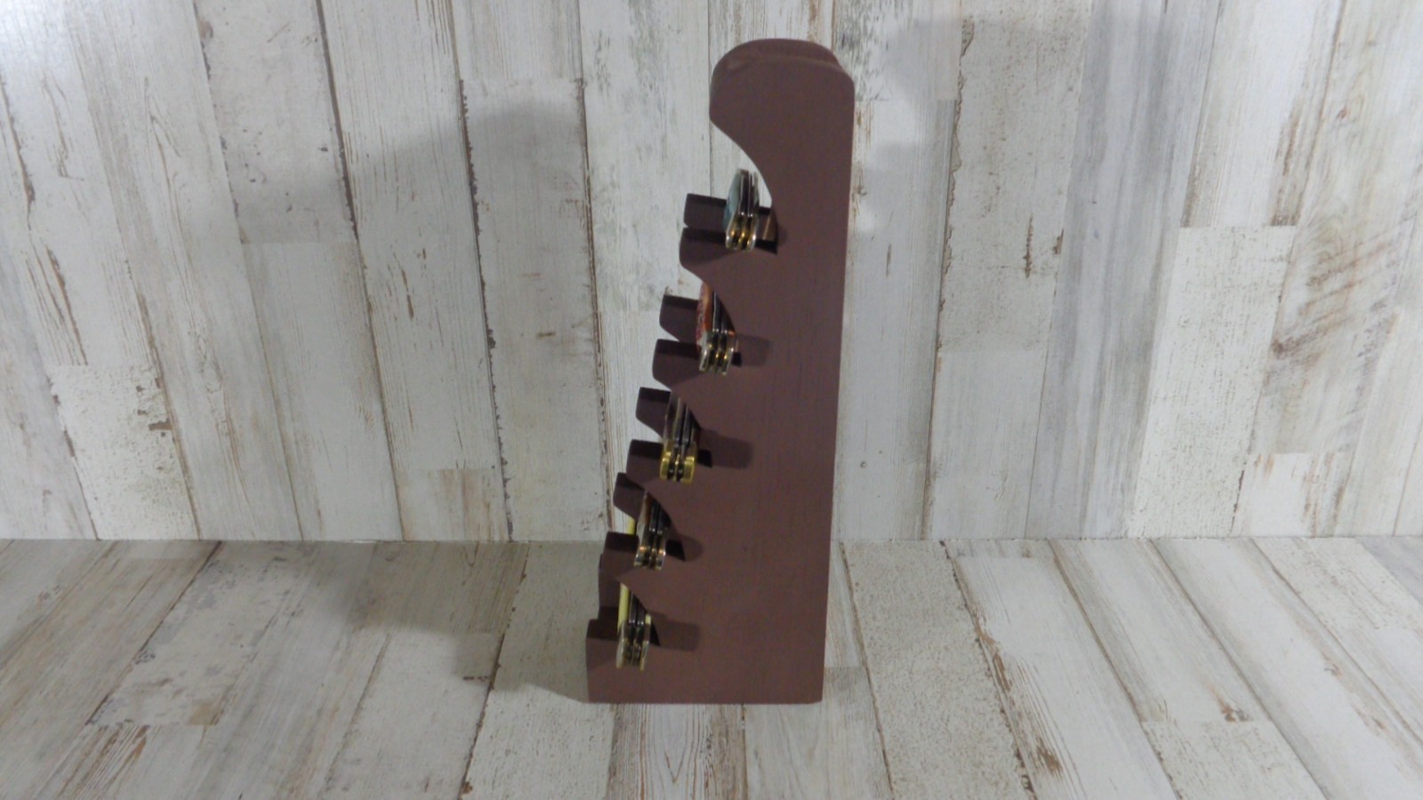 Knife Display Stand For Regular Size Pocket Knives Hand Crafted Brown Camel Felt