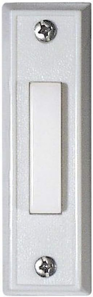 BS6-W Builder Surface Mount Rectangle Lighted Doorbell LED Push Button, White (2
