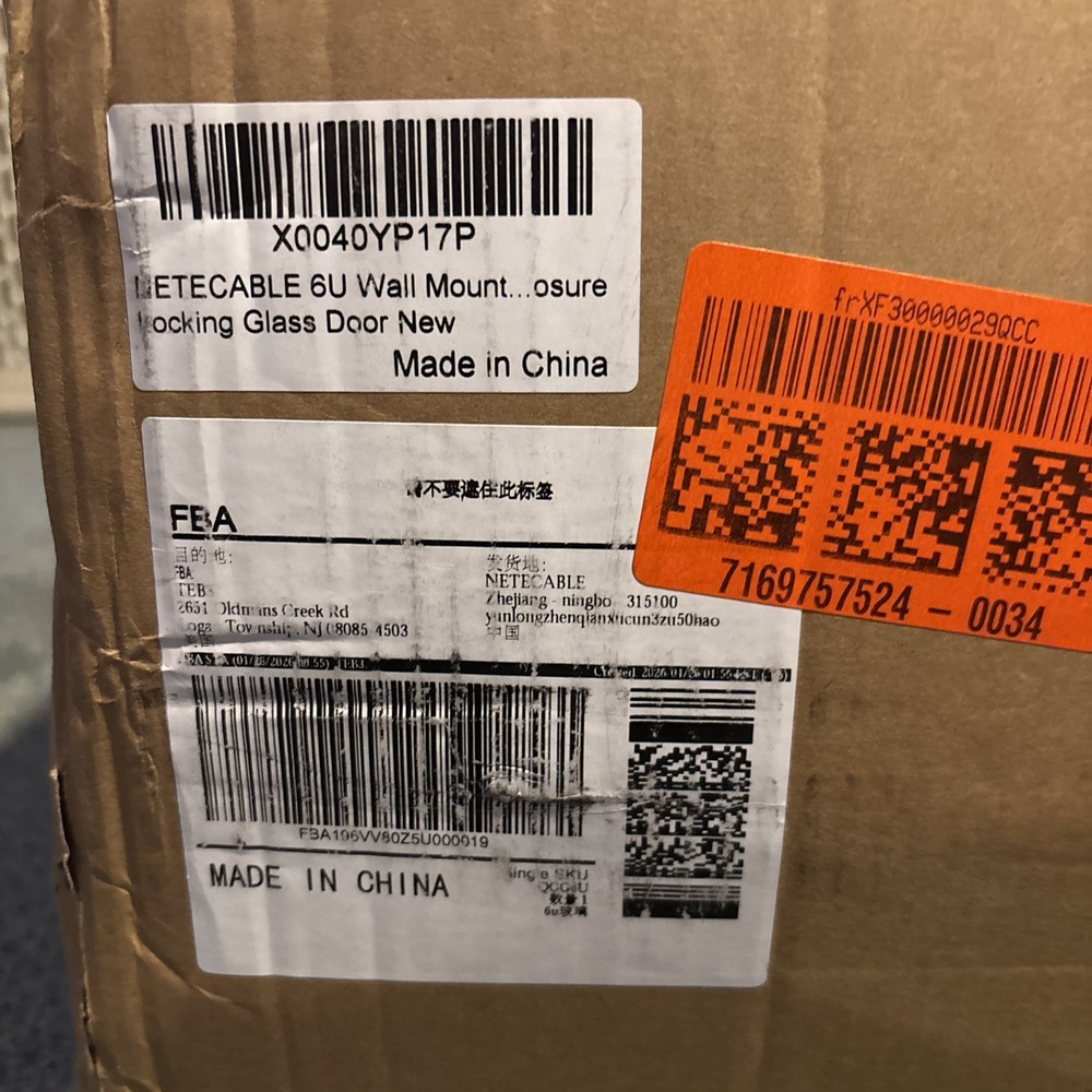 NETECABLE 6U Wall Mount Server Cabinet Network Rack Vented