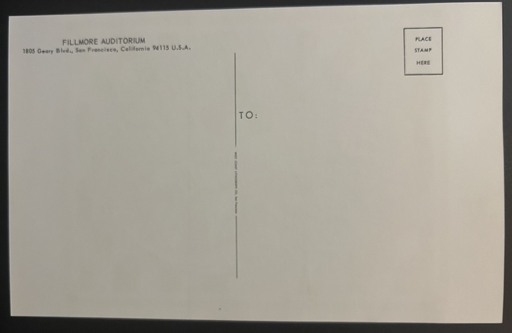 1966-FILLMORE-BG-7 POSTCARD/REPRINT-QUICKSILVER MESSENGER SERVICE-WES WILSON