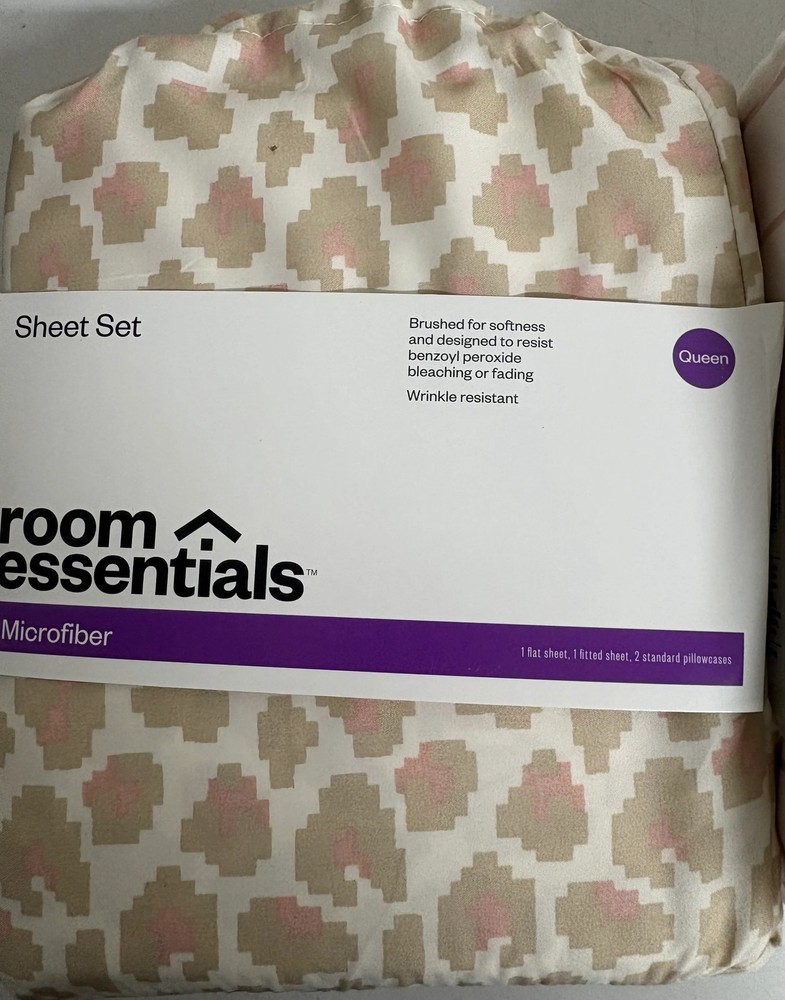 Room Essentials Queen Microfiber Sheet Sets Bundle, New
