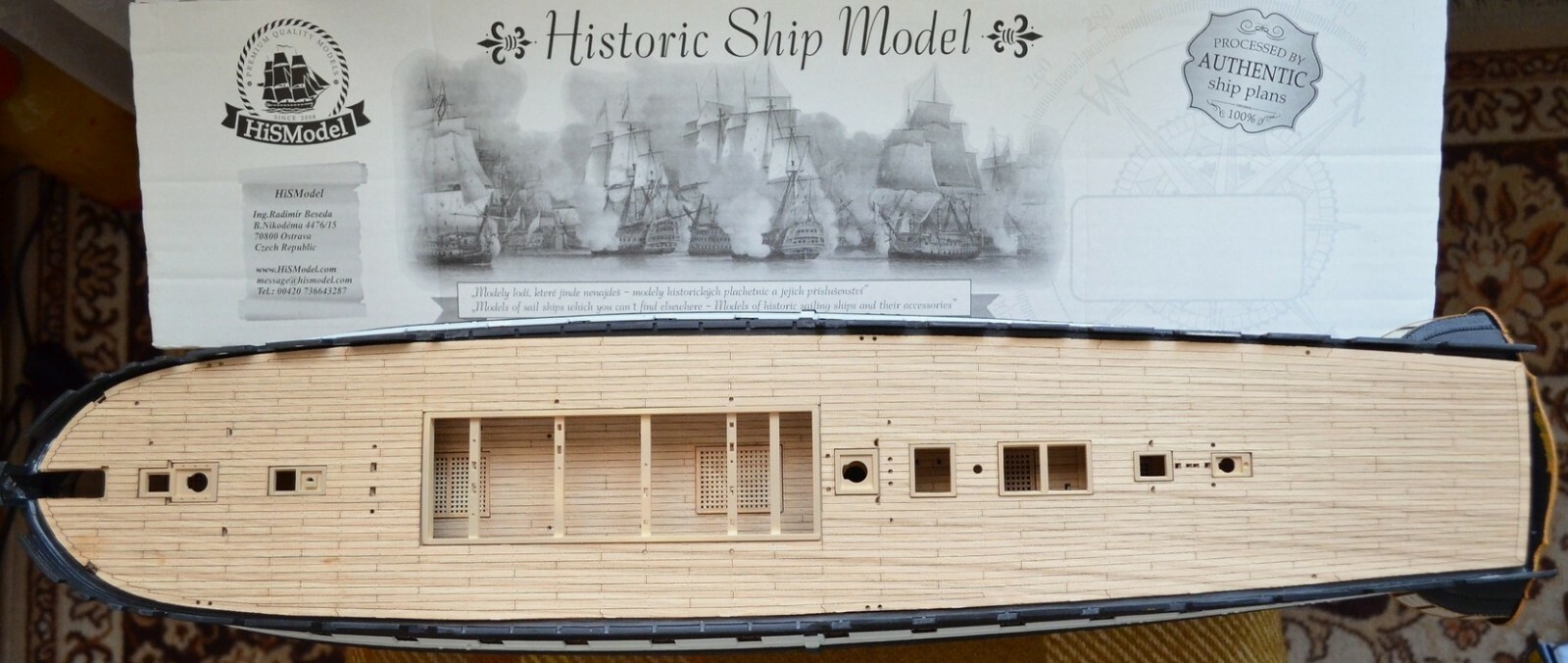 Revell USS Constitution 1:96 - laser cut wooden deck for model