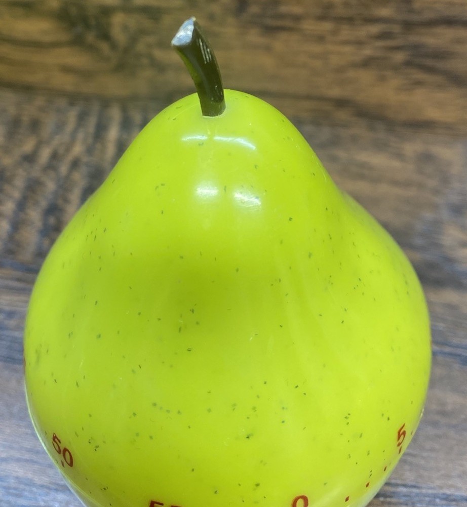 Retro Pear Shaped Kitchen Timer 60 Minute Mechanical Cooking Timer Green