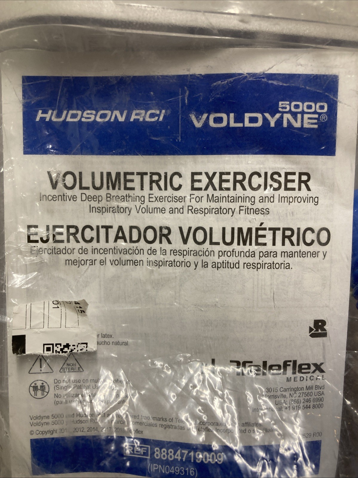 Voldyne 5000 Volumetric Excerciser Incentive Deep Breathing Teleflex New!
