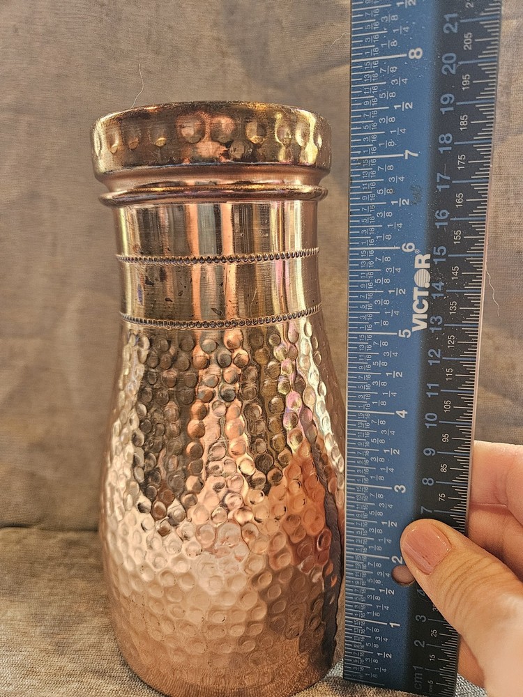 Hammered Copper Jar with Lid