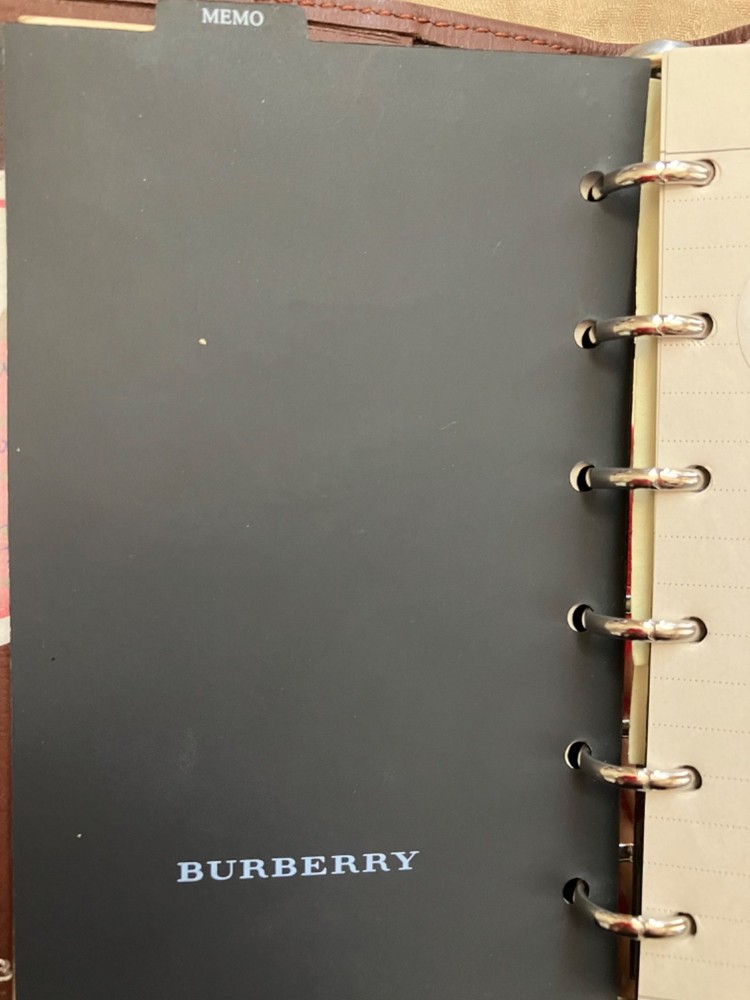 burberry schedule day planner - leather