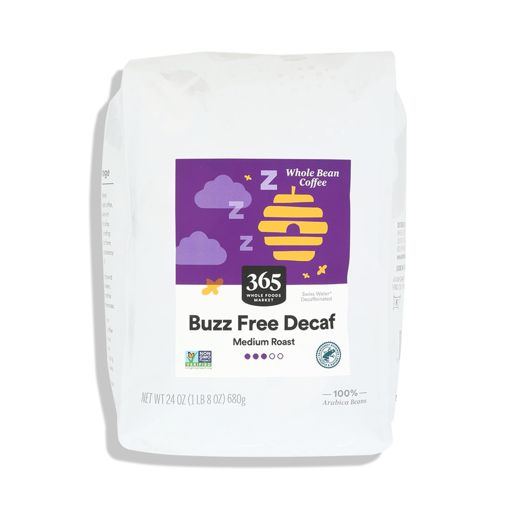 , Decaf Buzz Free Whole Bean Coffee, 24 Ounce