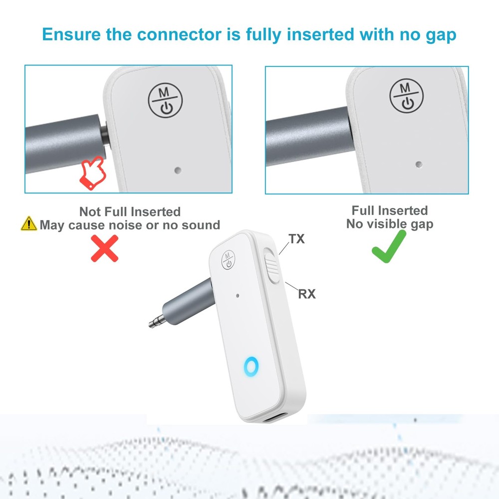 Bluetooth Aux Adapter for Car, 2 in 1 Bluetooth Transmitter Receiver for Hand...